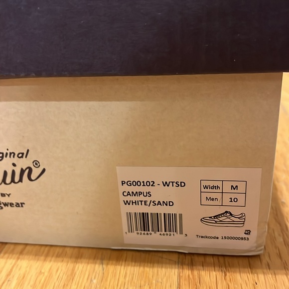 Original Penguin Men's Classic Lace Up Canvas Dark Blue Shoes NIB - Picture 2 of 4